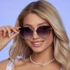 3 шт. в упаковке, модные квадратные солнцезащитные очки для женщин с защитой от ультрафиолета, женские, с большой оправой, с градиентом, фирменные дизайнерские очки
