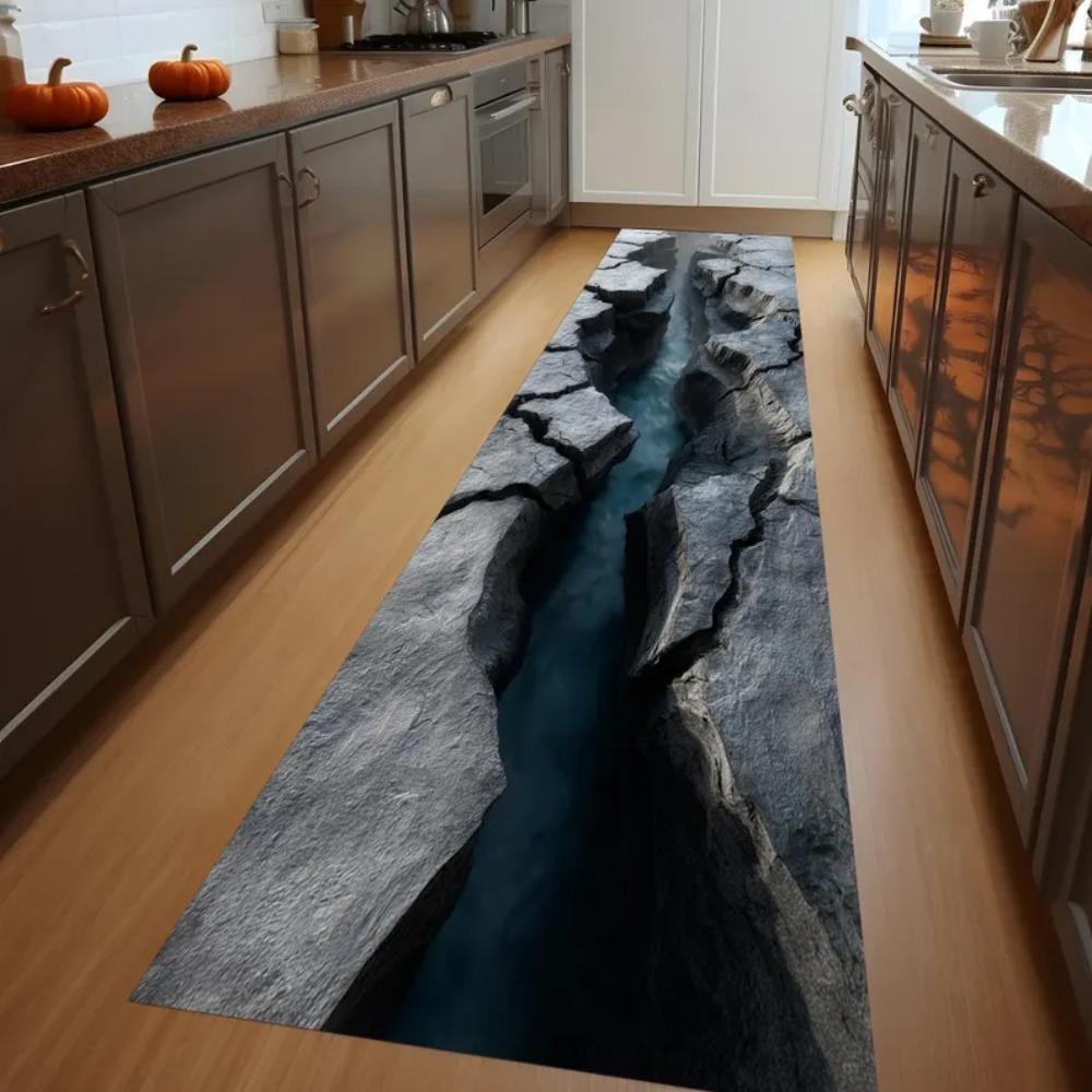 3D Коридорный Коврик-дорожка для пола, Ковры, Ковровые покрытия, Домашний Декор, Нескользящий, Моющийся, Ковер для Зоны, Противоусталостный, Горная Река