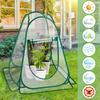 Foldable Portable Mini Greenhouse for Succulents and Flowers Home Garden Balcony Patio Warm Cover with Roll-Up Window
