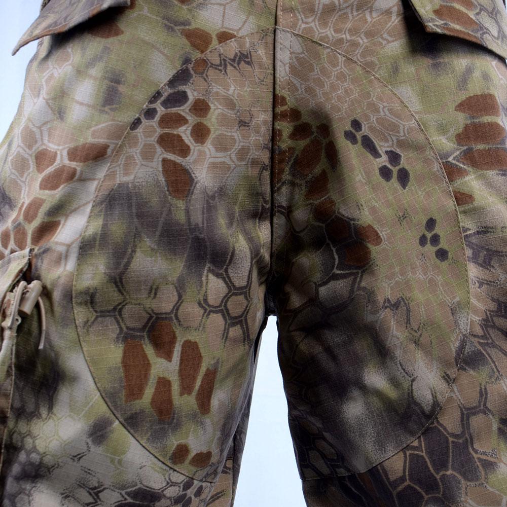 Hunting Camouflage Ribstop Suit Blouse Cargo Pants Set With Hat