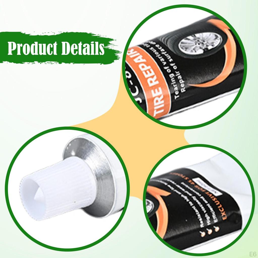Клей для ремонта шин Герметик Заполнитель Черный Высокая адгезия Инструменты для прокола шин Gule