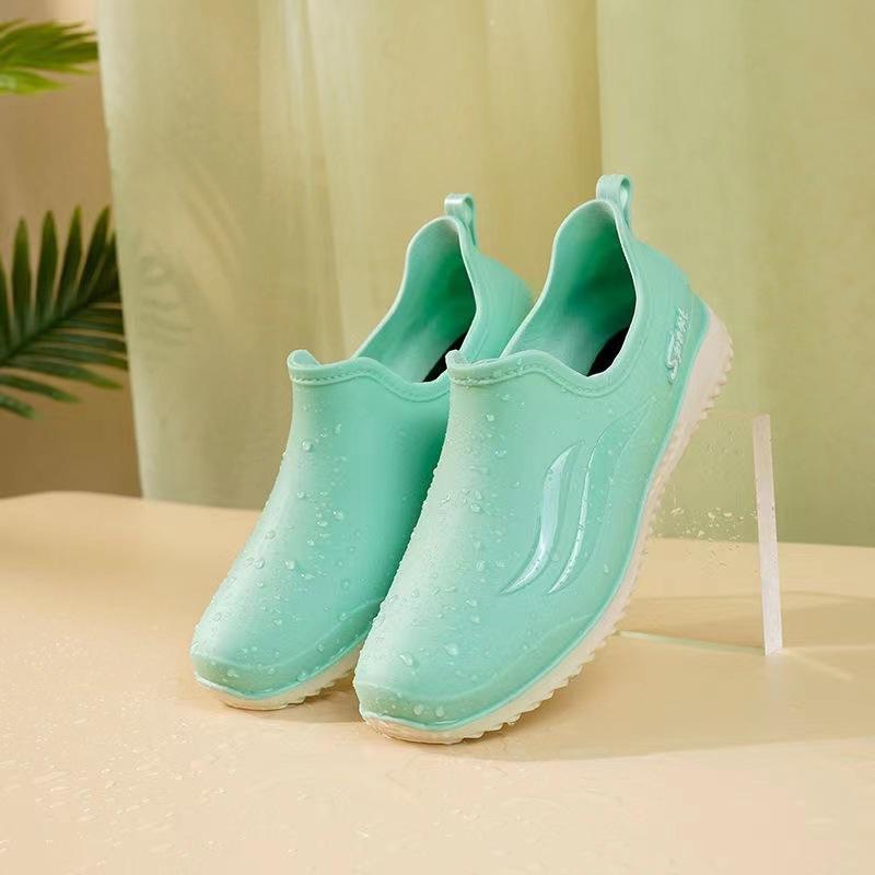 Женские модные летние нескользящие удобные короткие резиновые туфли на платформе