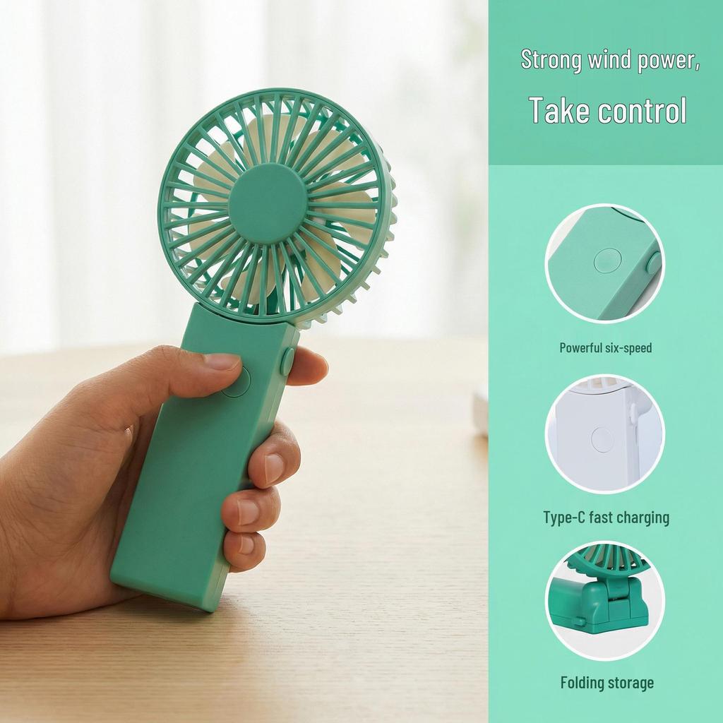 Rechargeable Mini Portable Handheld Fan for Office & Travel