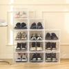 Acrylic Full Transparent Shoe Box Side Open Aj Shoes Storage Display Box Magnetic Drawer Type Plastic Folding Shoe Cabinet