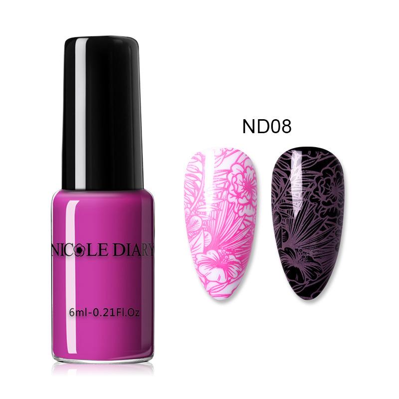 6 мл Гель-лак для ногтей Штамповочная краска Гибридный лак УФ-лаки для ногтей Маникюрная пластина для штамповки ногтей