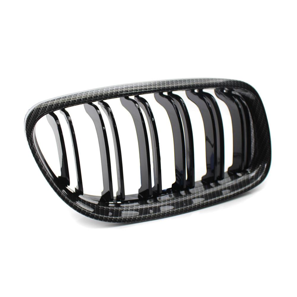 Gloss Black Dual Slat Car Front Kidney Grilles For BMW E90 E91 3-Series 2009-2013 Car Styling Racing Grills