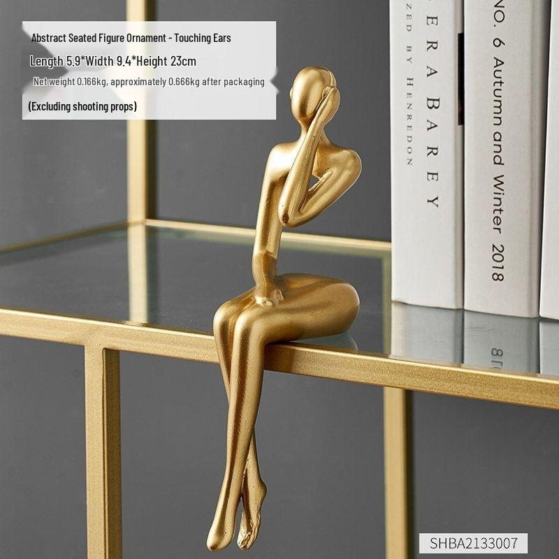 Роскошная абстрактная фигурка сидящего человека для украшения дома