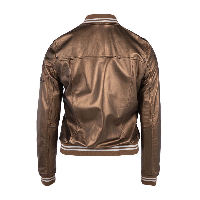 Женская кожаная куртка-бомбер OAKWOOD