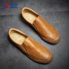 Мужская обувь на весну, низкие ленивые туфли, повседневные и универсальные туфли-бобы, кожаные туфли, мужская обувь в тренде