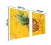 SZKLANA PŁYTA OCHRONNA NA KUCHENKĘ 85x52 ANANAS