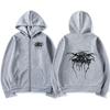 Darkthrone Logo Graphic Zip Up Hoodies Death Metal Gothic Band Zipper Sweatshirts Men Women Oversized Fleece Jacket Hoody Coats