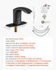 Touchless Bathroom Sink Faucet, Automatic Motion Sensor Restroom Toilet Faucet with Hole Cover Plate, Battery Operated,Adjustable Temperature for 9.5