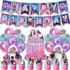В наличии Украшения для дня рождения в стиле K-pop 'Девушка-охотница на демонов': Баннер, Топпер для торта, Воздушные шары