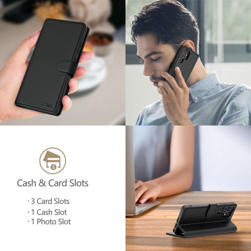 Tech-Protect Wallet Motorola Moto G15 / G15 Power Matte Black