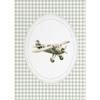 Vintage Hot Air Balloon Baby Sheep Cow Teddy Bear Plane Poster Canvas Painting Print Wall Art Sage Green for Room Nursery Decor