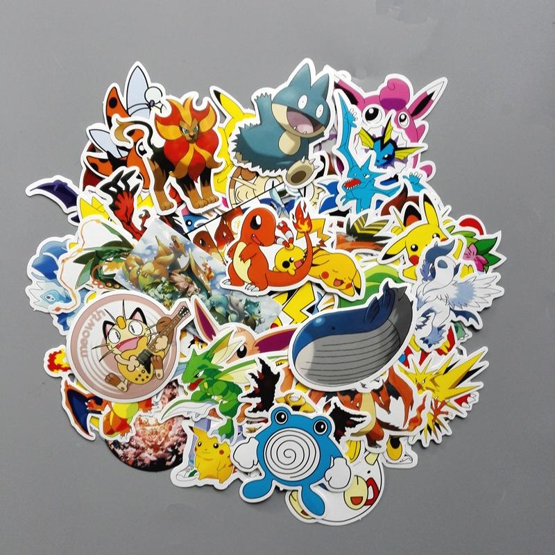 Premium Quality Pokemon Stickers Collection Featuring Mimikyu Pikachu Bulbasaur Sun Moon