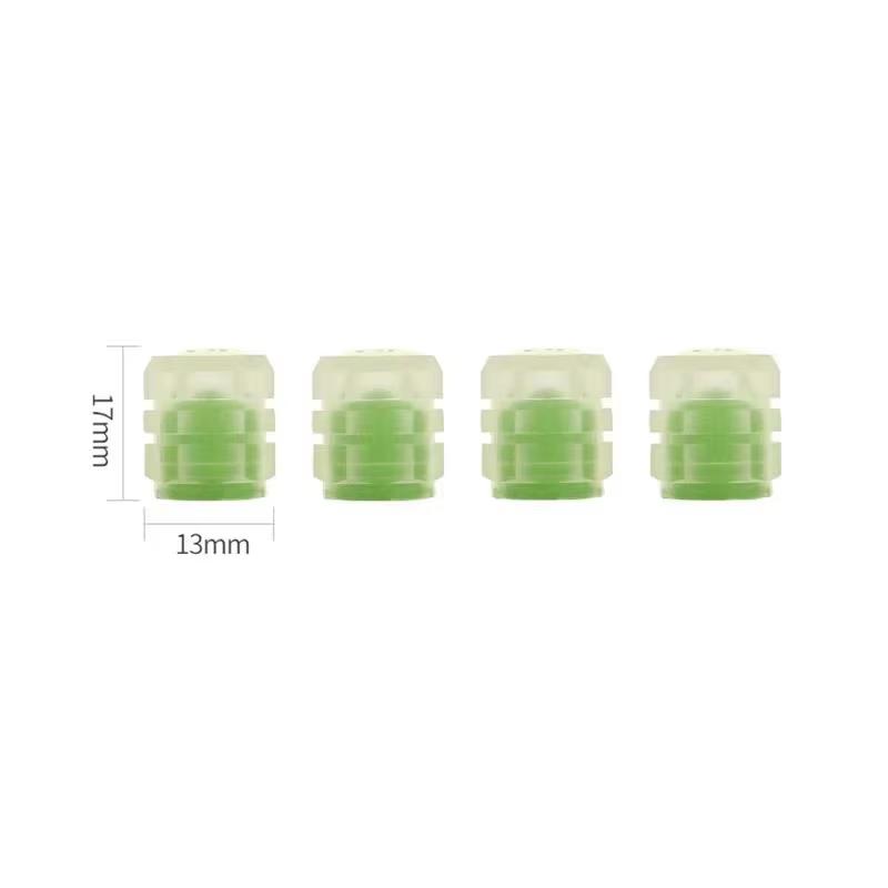 For Volkswagen 4Pcs Car Luminous Tire Valve Caps Tyre Fluorescent Accessories For Volkswagen VW Golf Tiguan T-Cross Amarok Phaeton ID3 Teramont zs8