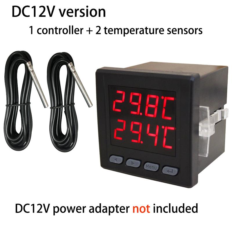 WIFI Dual Temperature Sensor Controller Tuya Thermometer Thermostat with 2 External Probe Boiler Water Heater Freezer Smartlife