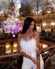 2021 Spring/Summer European & American Feather Tube Top Jumpsuit - Sexy Fashion Design