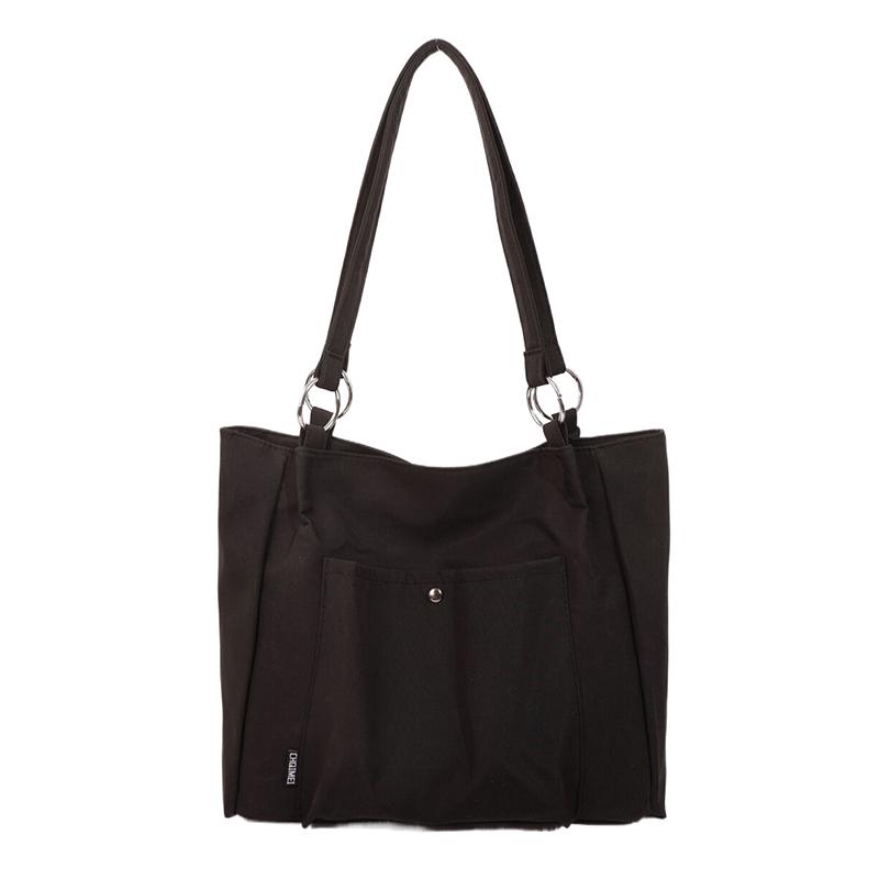 Холщовая сумка большой емкости, женская сумка на плечо, однотонная сумка-тоут