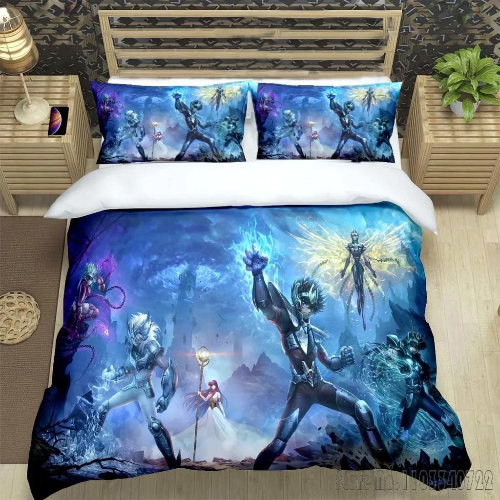 Мультяшный Saint Seiya Восхищаюсь Комплект пододеяльника HD Пододеяльник для детских постельных комплектов Постельные принадлежности Декор спальни