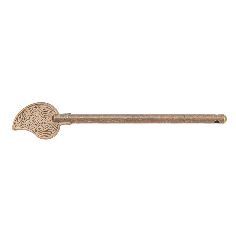 2pcs Leaf Shape Door Latch Locking Pin Brass Box Latch Locking Pin Antique Cabinet Key Latch Drawer