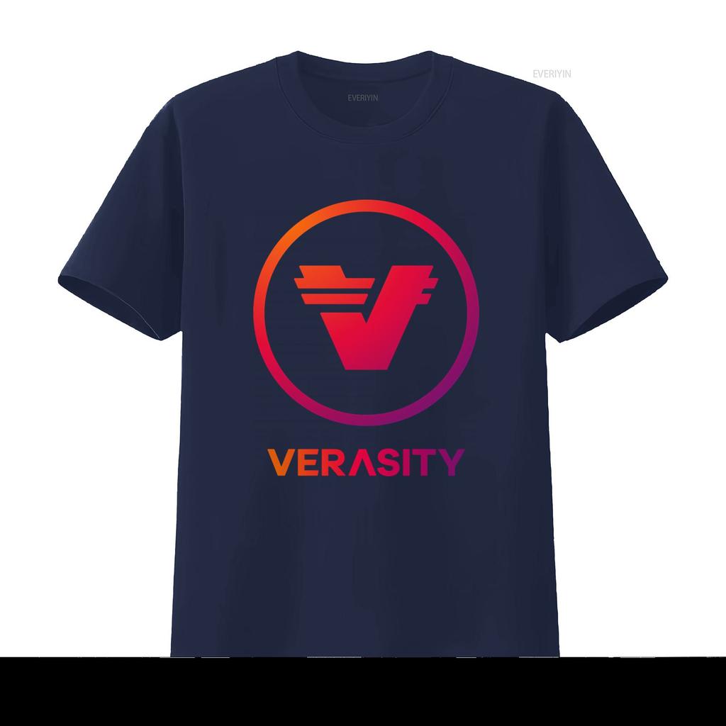 Verasity Crypto Logo T Shirt For Investors Trendy Design Comfortable Fabric Perfect Altcoin Enthusiasts Vintage Casual