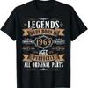 Legends Born In 1969 56th Birthday 56 Years Old Bday Unisex T Shirt Vintage Graphic Slightly Homme Unisex