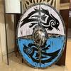 Eivor Valhalla Raven Shield Fenrir Red Wolf Battleworn Viking Shields Battle-Scarred Shields Décor Shield - Best Gift For Him