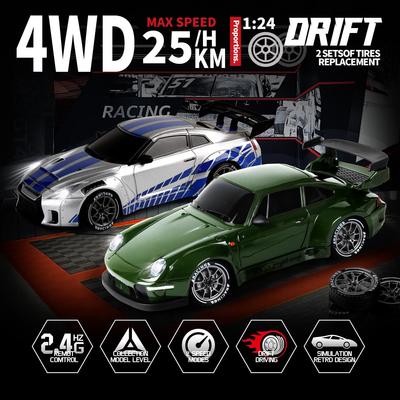 Бэй Фэн 1:24 RC Дрифт-машина - Высокоскоростная игрушка на радиоуправлении 4WD с полномасштабной ручкой газа и рулевым гироскопом