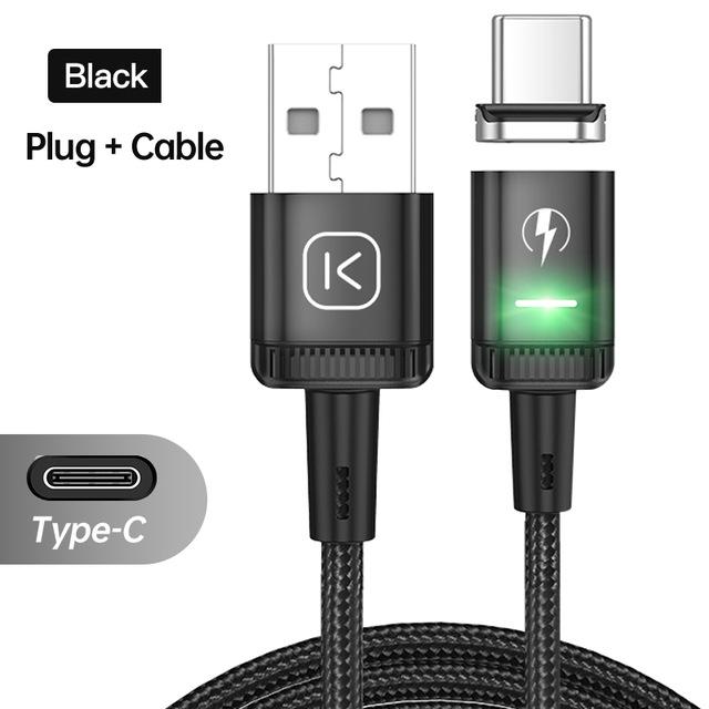 Kuulaa Магнитный USB-кабель для быстрой зарядки, кабель Micro Type C, магнитное зарядное устройство, провод для зарядки данных, кабель для мобильного телефона, шнур для iPhone 8 X 7, samsung xiaomi 9