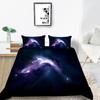 Постельное белье со звездным принтом, односпальная двуспальная кровать, полноразмерная 3D наволочка из микрофибры с принтом Вселенной и пододеяльник 2/3, удобное украшение для дома