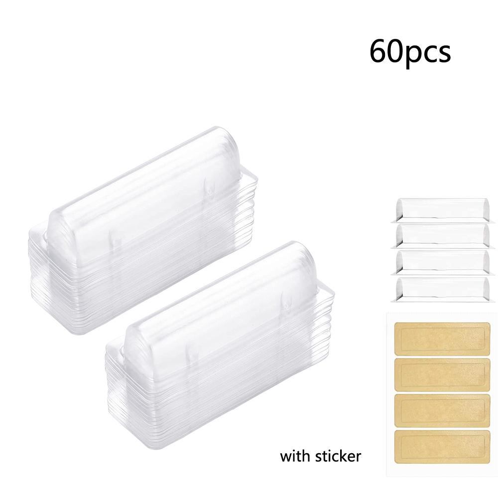 60pcs Money Card Holder With Sticker Plastic Dome Lip Balm Waterproof Rectangle Clear Cash Pouch DIY Gift for Christmas Graduate