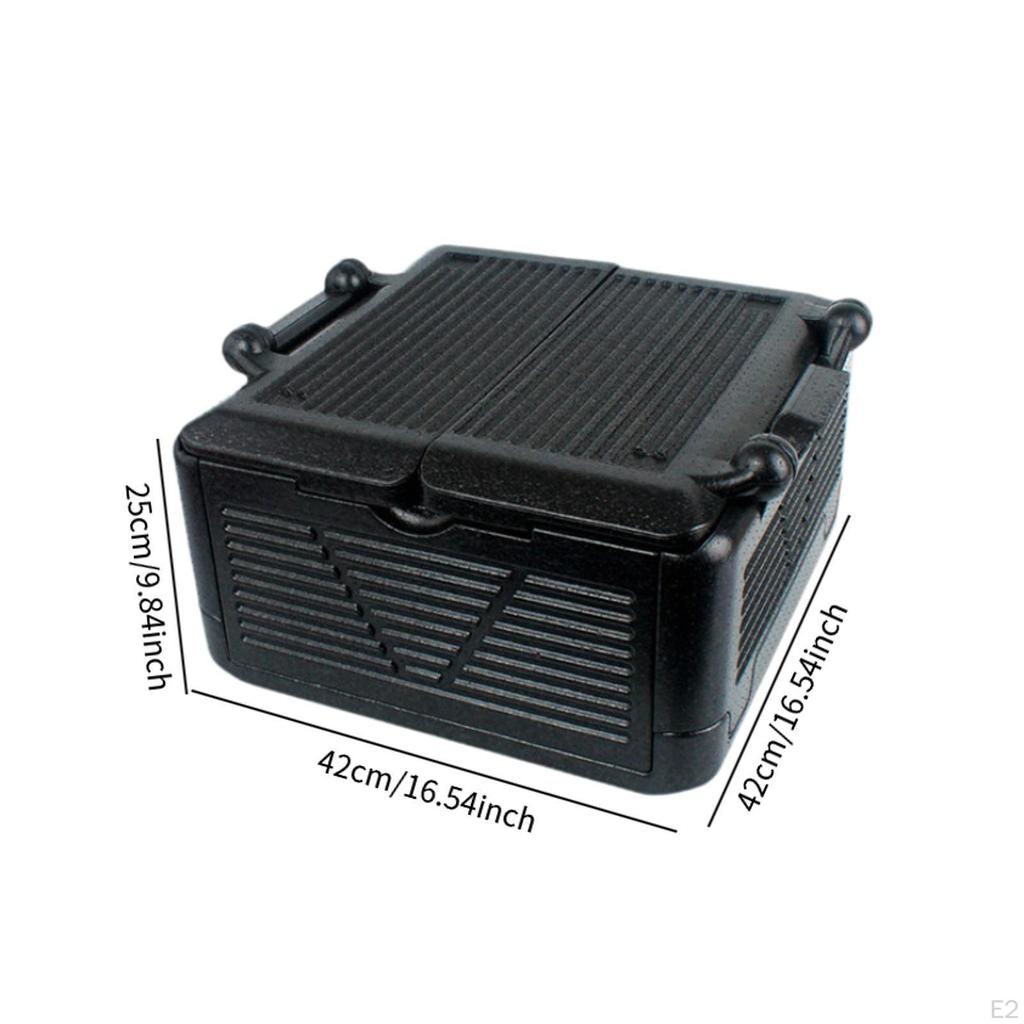 Camping Cooler Insulated Ice Chest Folding with Lid, Storage, Reusable Foam Food Carrier