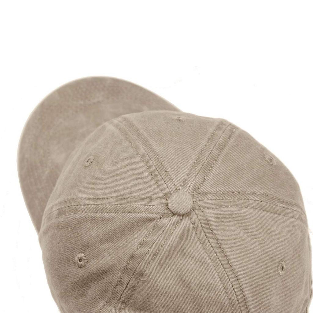 Vintage Distressed Denim 6-Panel Baseball Cap with Customizable Logo Curved Brim Ready to Ship for Unisex