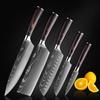 Colored Wood Damascus Pattern Butcher's Boning Knife Vegetable Knife Stainless Steel Kitchen Knife Fruit Knife Set