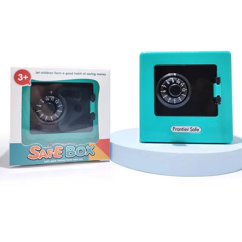 Cartoon Mini ATM Money Box Password Rotating Safe Box Automatic Deposit Cash Coins Saving Box Creative Kids Toy Gift Box