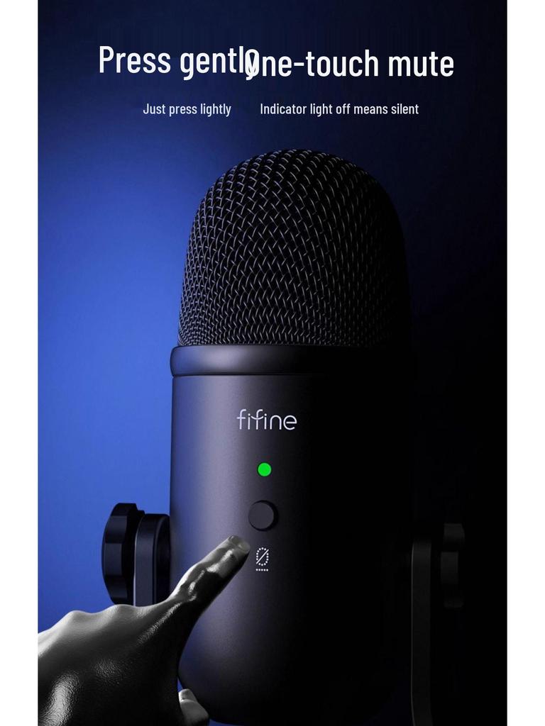 FIFINE K678 Профессиональный конденсаторный микрофон для настольного стриминга, записи и игр