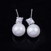 CHERRY Knot clip earrings earrings pearl ladies pearl earrings Bijou Popularity Compatible with metal allergies CZ zircon earrings woman birthday
