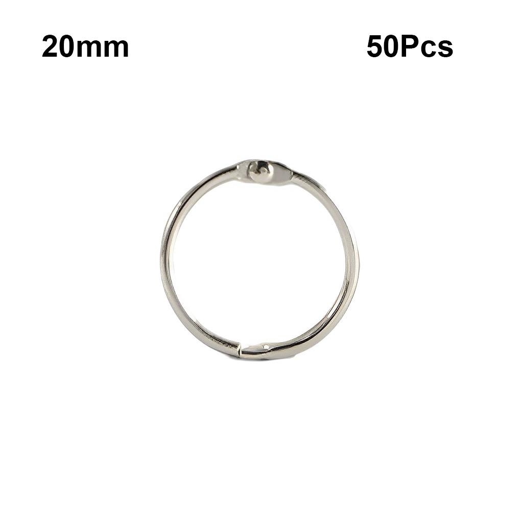50 шт., металлические переплетные кольца, альбомы, обручи для книг с отрывными листами для домашнего блокнота, карты, скрапбукинга, офисного переплета