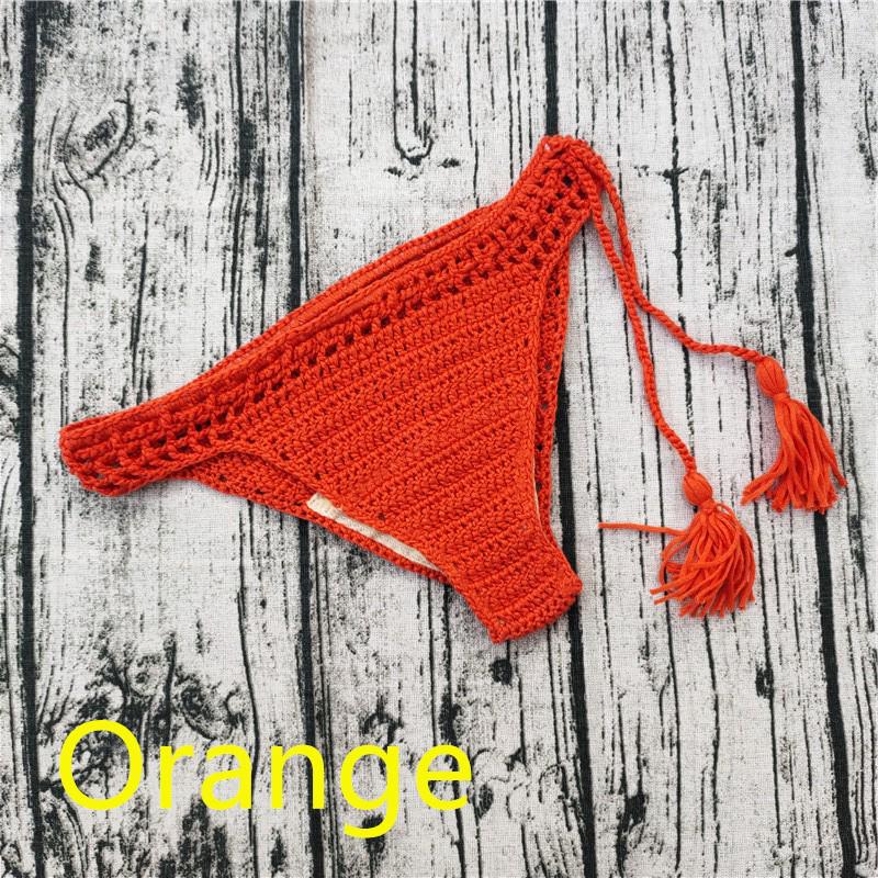 Handmade Crochet Bikini Shorts with Lining