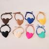 Конфетного цвета в форме сердца милая резинка для волос 4шт хаки Разноцветные эластичные резинки для волос с сердечками для женщин девочек резинки для волос