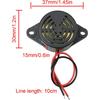MEETOOT Пьезоэлектрический тон-сирена, сигнализация DC 3-24V 30x15мм, Высокодецибельный непрерывный звуковой сигнал, Электронная сирена для физических цепей, Непрерывный
