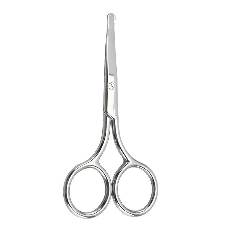 Stainless Steel Curved Nose Hair & Eyebrow Scissors for Men & Women
