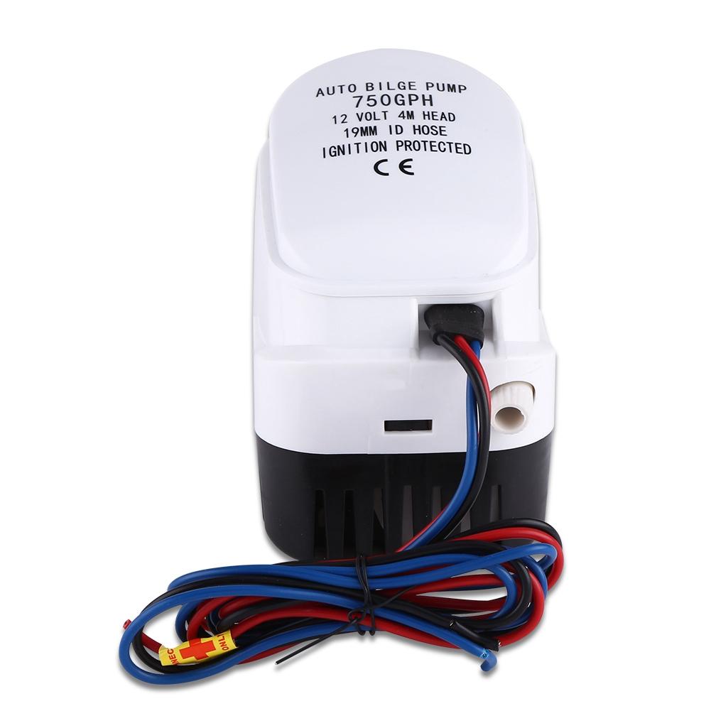 12V 750GPH Automatic Submersible Bilge Water Pump With Float Switch For Boat