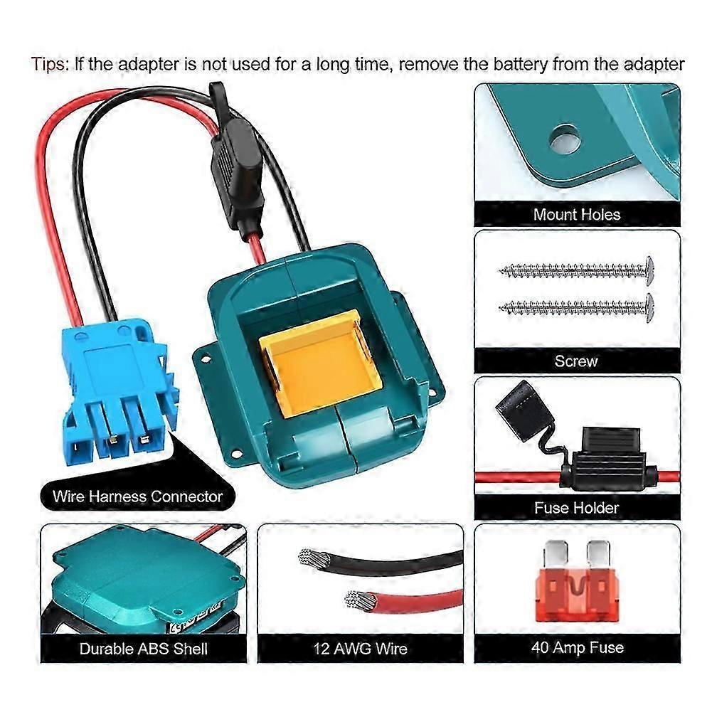 Адаптер питания для аккумулятора Makita 18V LXT с разъемом жгута проводов и предохранителем для Peg-Perego 12