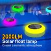 2000LM LED Solar Floating Light IP65 Waterproof Swimming Pool Lamp Remote Control RGB LED Lights for Fountain Fish Tank Pond Garden