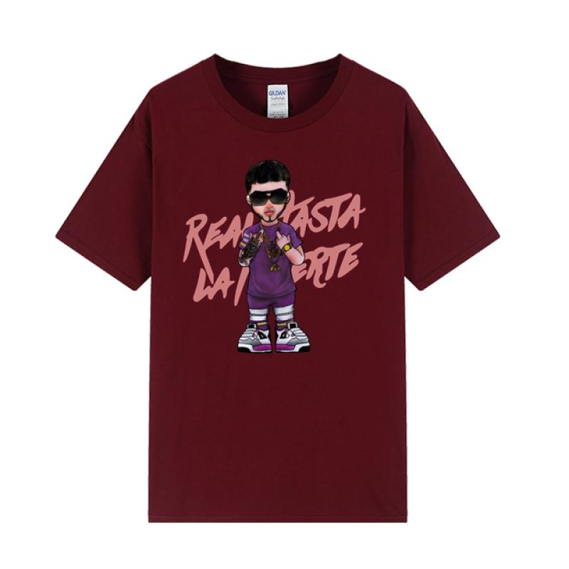 2023 летняя хлопковая футболка унисекс с принтом Anuel AA для пары Real Hasta La Muerte Street в стиле хип-хоп, большая удобная футболка