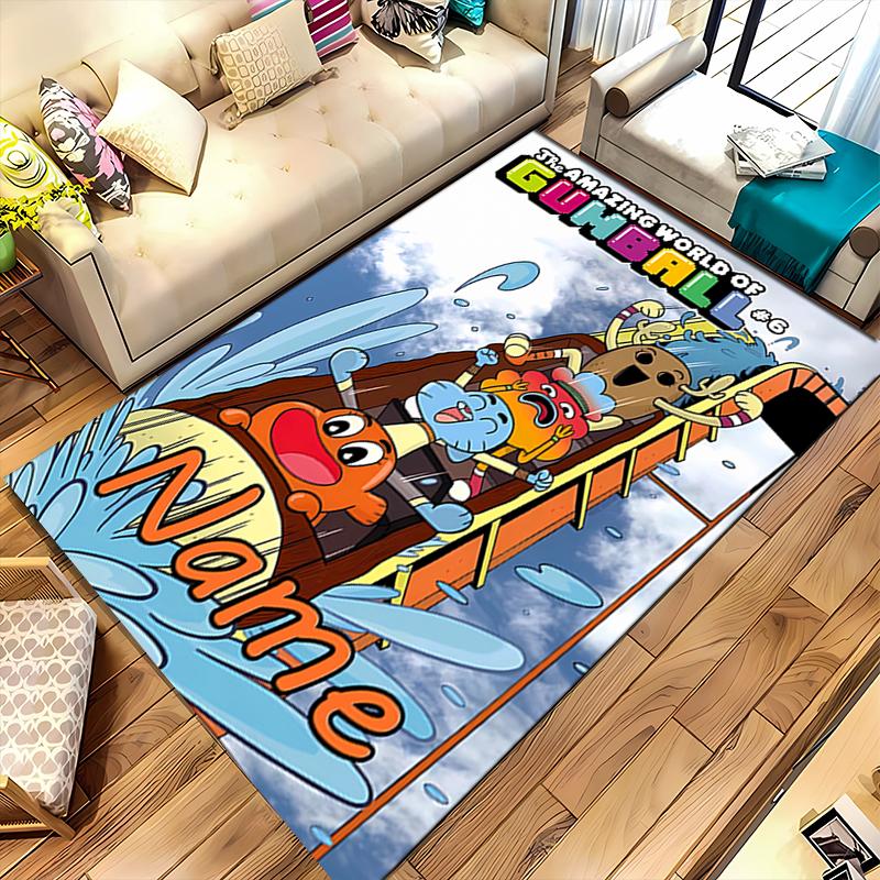 Custom personalization The Amazing World of Gumball Area Rug - Perfect For Kitchen, Bathroom,Laundry Room Decor Large Size Available,Gift All Seasons