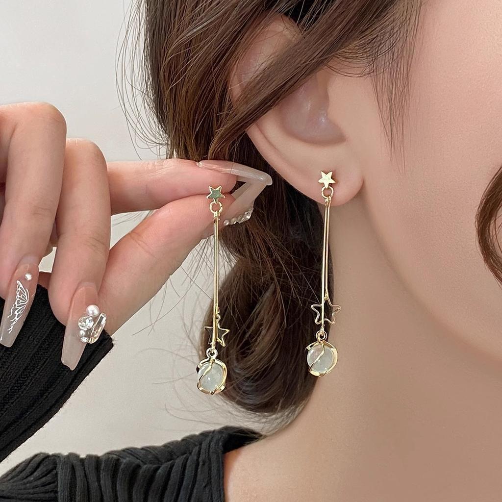 Серьги-кисточки из жемчуга премиум-класса Silver Needle Celebrity, элегантные, модные, с темпераментом, серьги из легкой роскоши с блестящими бриллиантами, длинные серьги для женщин